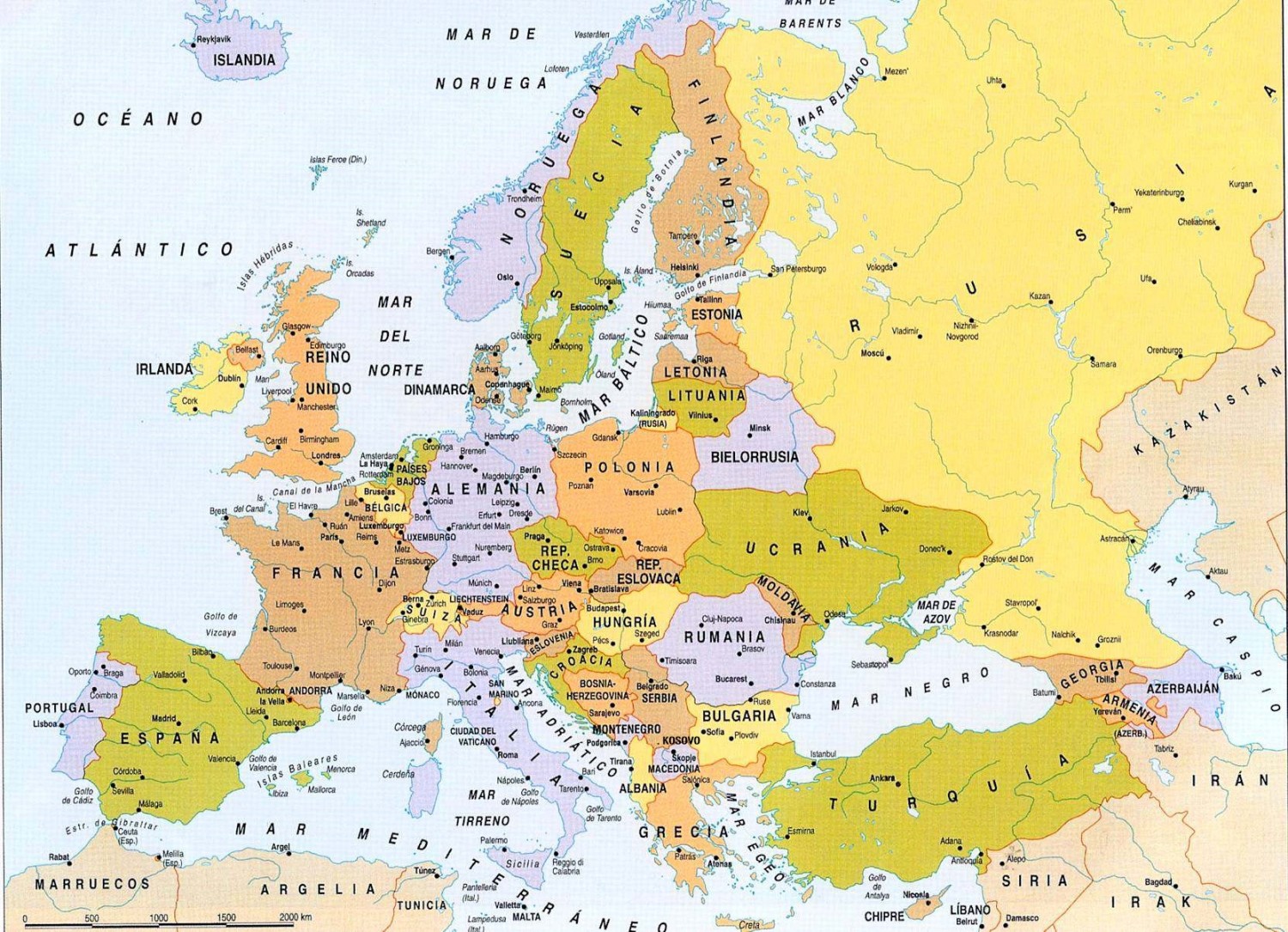 Mapa De Europa Con Ciudades Y Capitales En Espa ol Uno Mapa De Europa Con Ciudades Y Capitales En Espa ol Uno