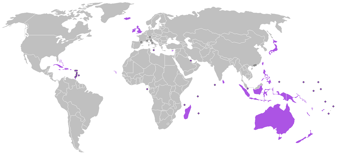 mapa paises insulares